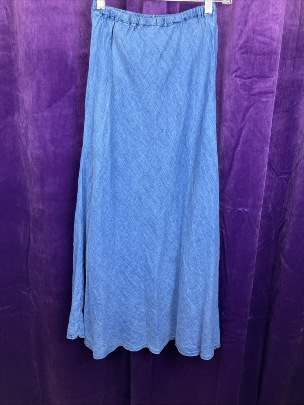 $210 NWT Xs CP Shades Linen Tanya Bias Cut Linen Blue Skirt - Picture 5 of 5